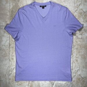 Michael Kors Men's Lavender V-Neck Tee